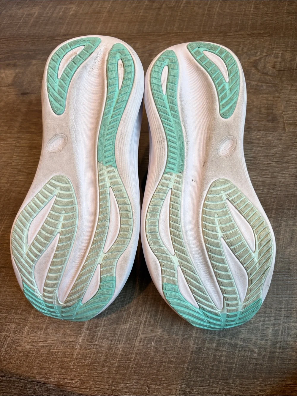 ASICS Gel-Nimbus 27 Running Shoes Women’s 8.5W WIDE Piedmont Grey/Mint
